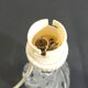 Vintage crystal lamp from the 70s – sculpted base – small table lamp