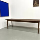 Large solid pine farmhouse table with spindle legs
