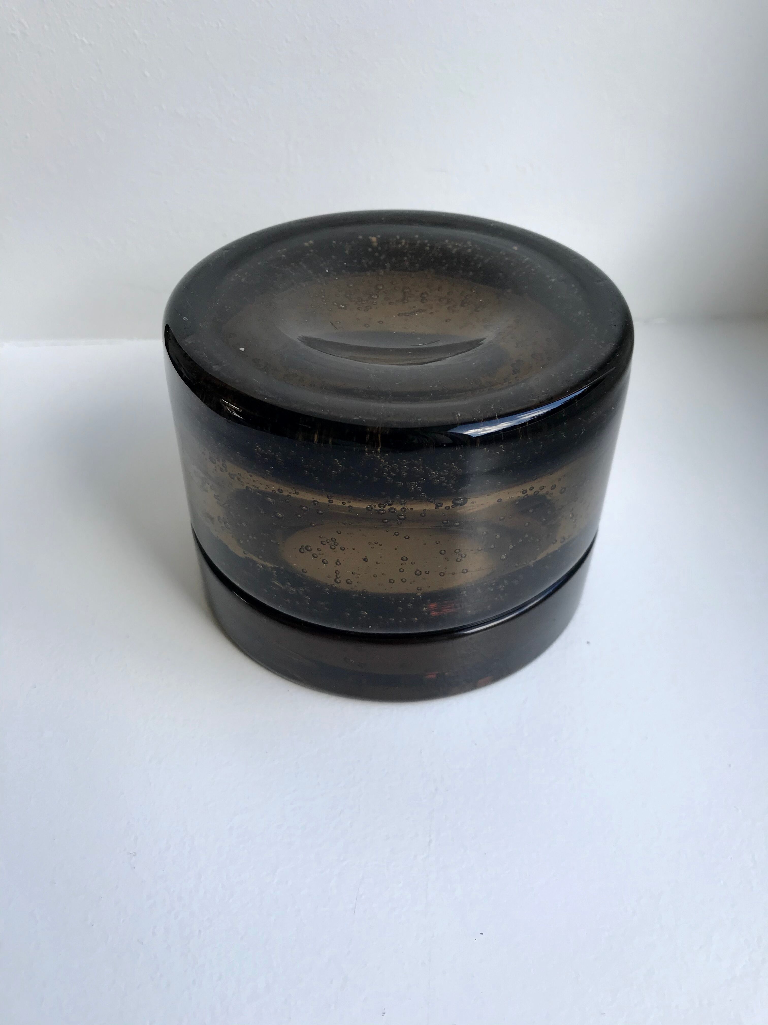 Bubbled glass ashtray from Biot vintage 70s