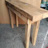 Brutalist solid wood console