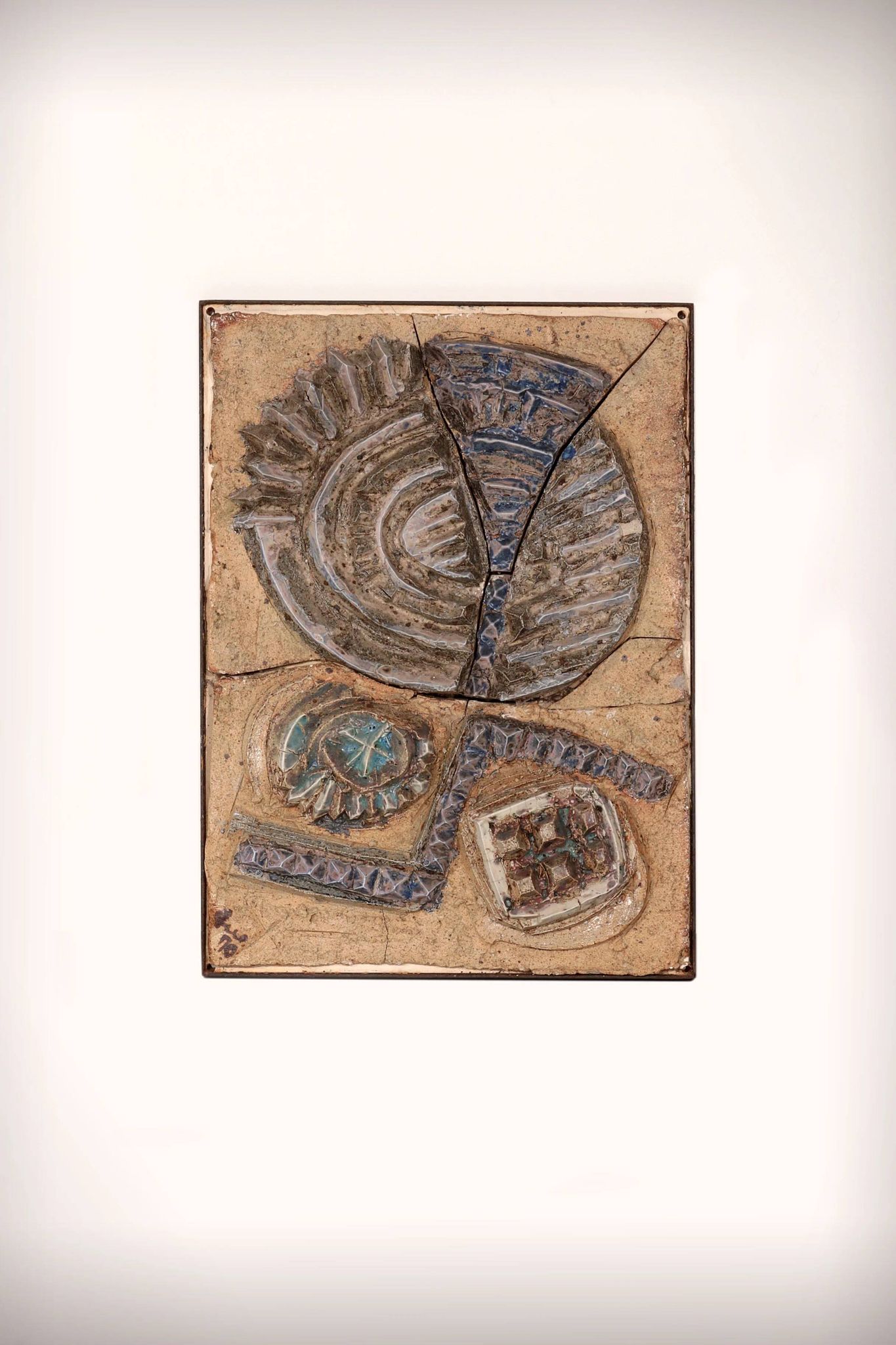 Very rare and large wall tile from Tue Poulsen 1970