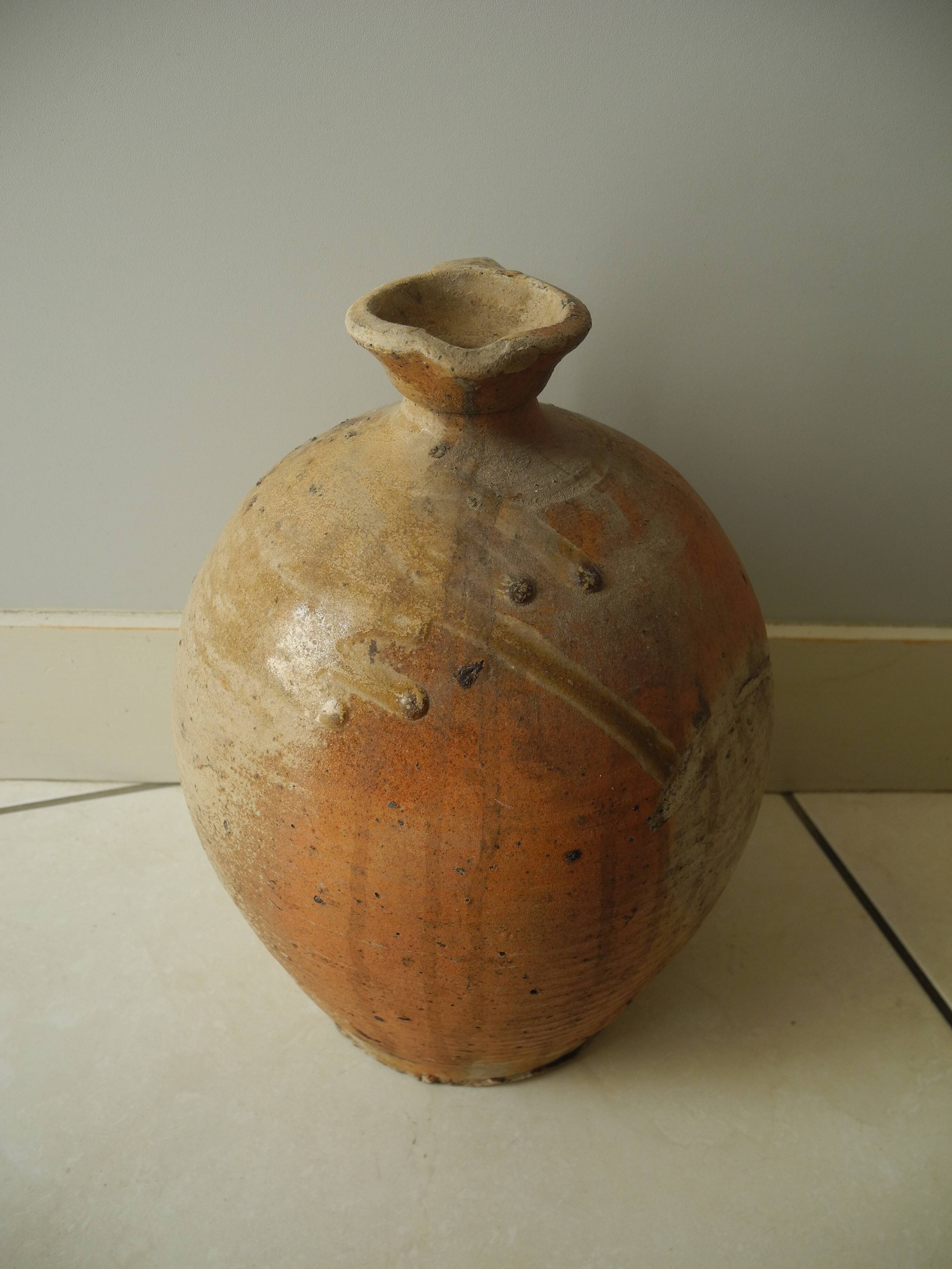 old terracotta jug pottery jar french terracotta jug jar