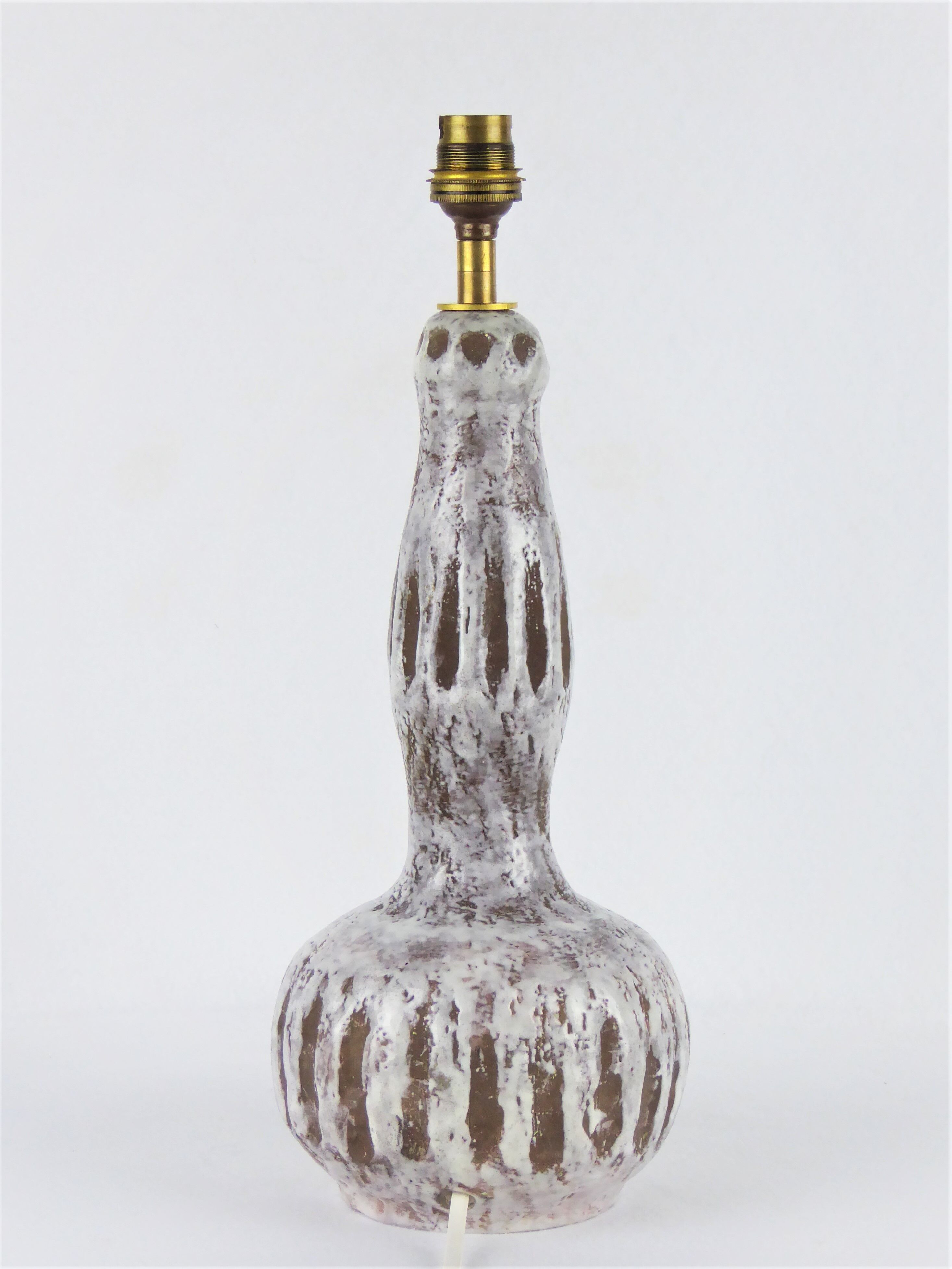Lampe coloquinte céramique 1950