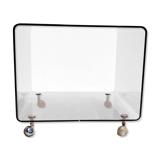 Vintage Plexiglas side table with wheels 1970