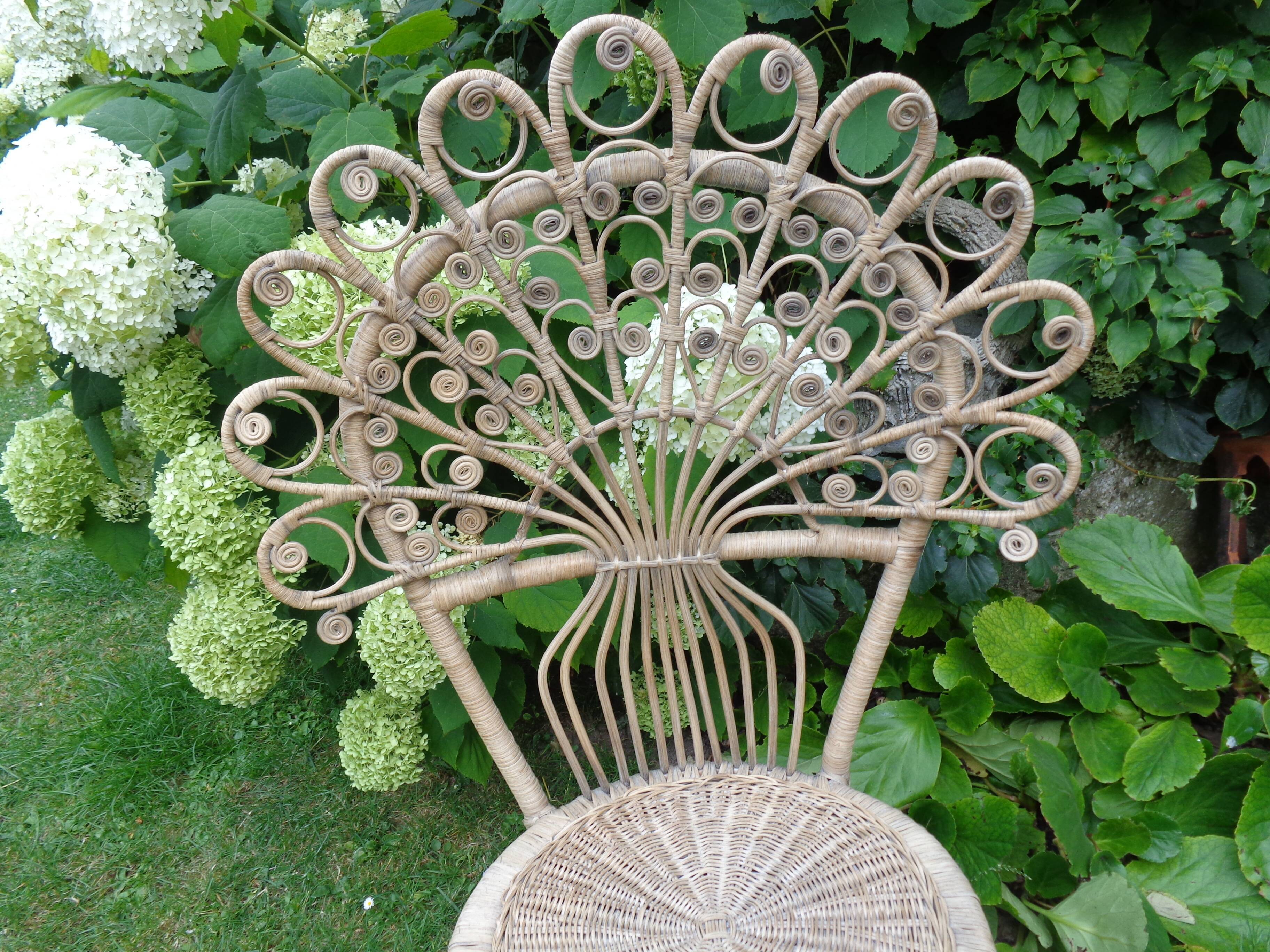 Peacock rattan chair