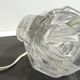 Vintage crystal lamp from the 70s – sculpted base – small table lamp