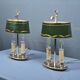 Pair of "Bouillotte" Lamps in Brass, Empire Style – Early 20th Century
