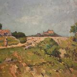 Signed Italian landscape painting from the 20th century