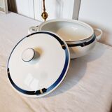 Christofle Pavillon soup tureen for Limoges Model Iriana Blue