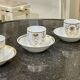 Set of 4 cups and saucers from the early 19th century in Paris porcelain