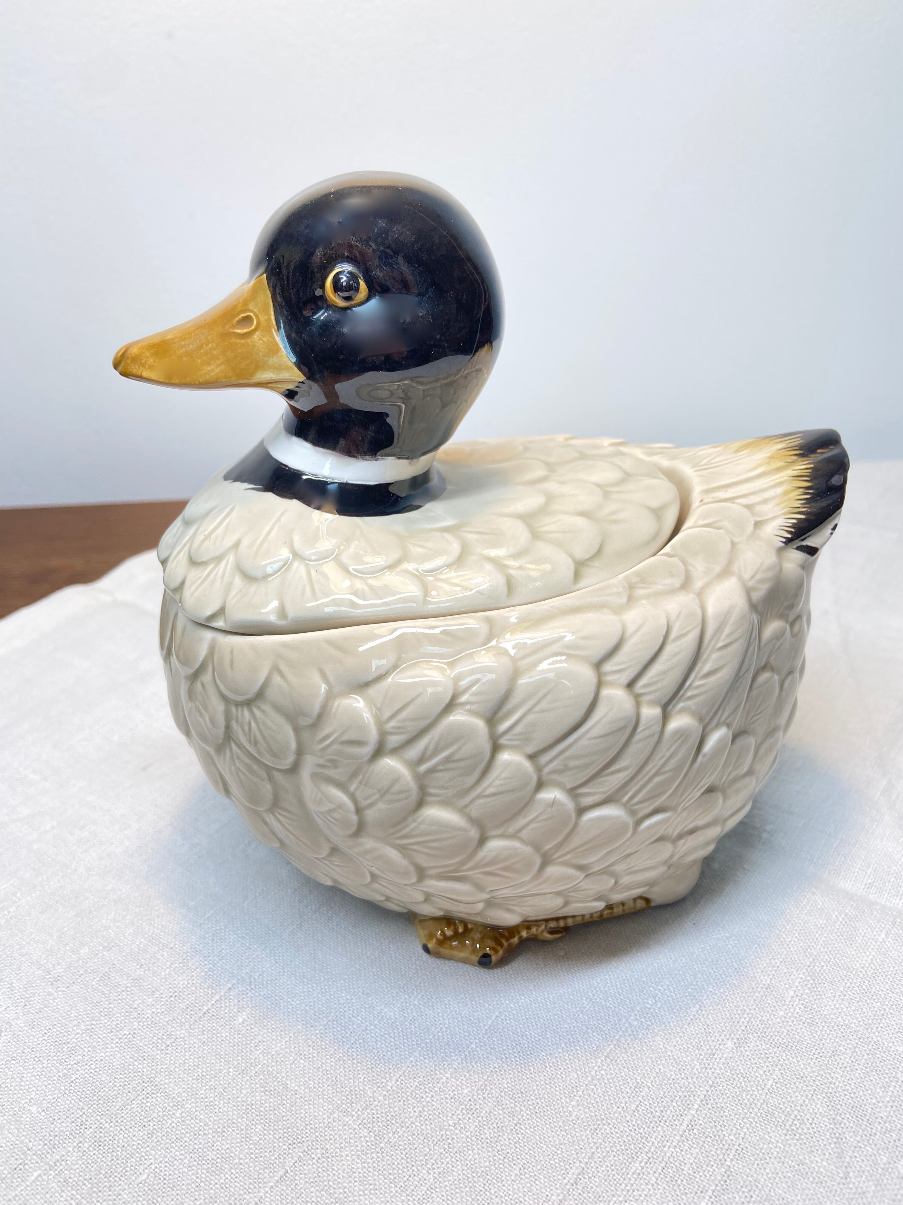 Boite en barbotine forme canard Japon