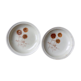 2 Anciennes assiettes creuses Sarreguemines fleurs faïence France