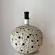 Large mid-century Danish brutalist ceramic table lamp in the style of Sejer, 1960s