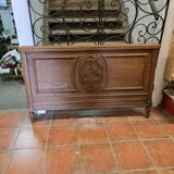 Old Louis XVI style oak headboard, 144cms L