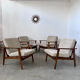 Set of 4 armchairs beech scandinavian