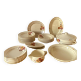Complete Saint-Amand earthenware service, series 8549, 1940s