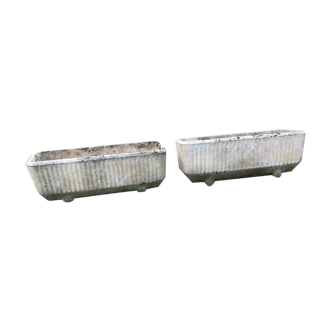 Reconstructed stone planters