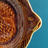 Vintage French fish plate, Sarreguemines