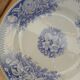 3 antique flat plates in ironstone