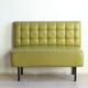 Bench padded bistro in khaki green leatherette 50/60
