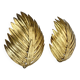 Set of 2 hans kögl style golden florentiner leaf wall light sconces, italy, 1980
