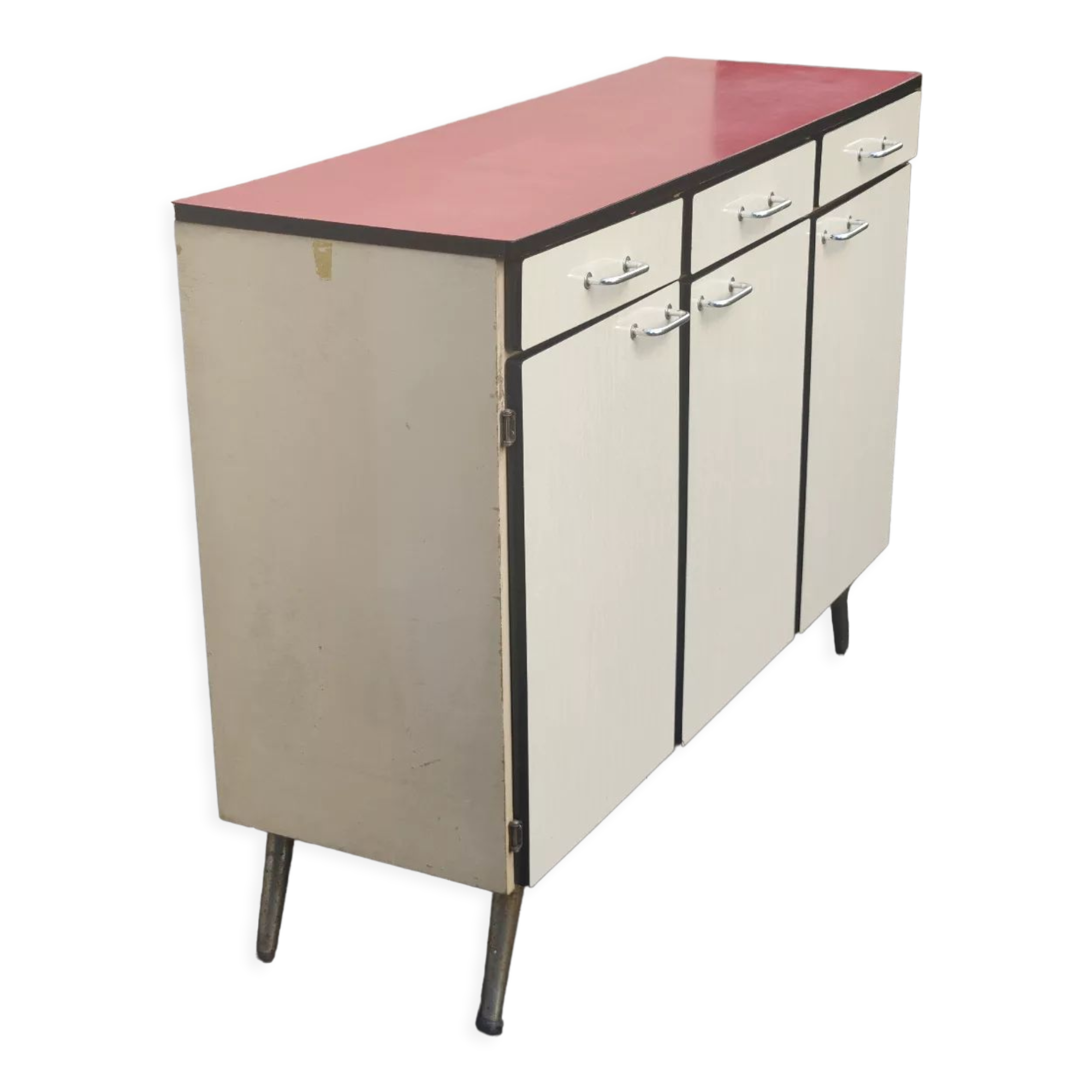 Red formica sideboard