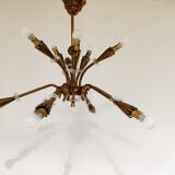 Mid century copper chandelier, 1950s