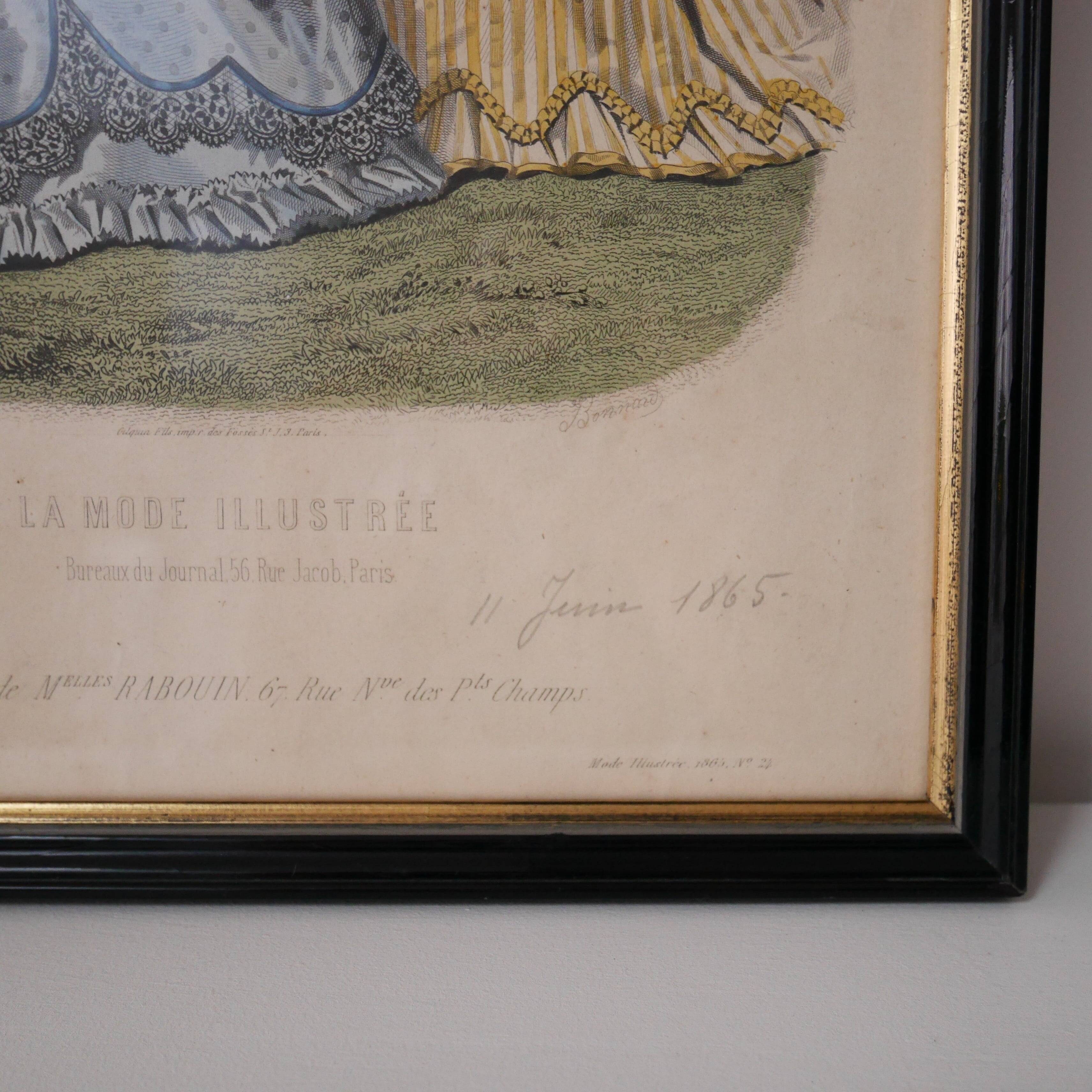 Gravure de mode illustrée, juin 1865