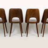 Set of 4 wooden chairs by Oswald Haerdtl for ton, 1950s, no. 515