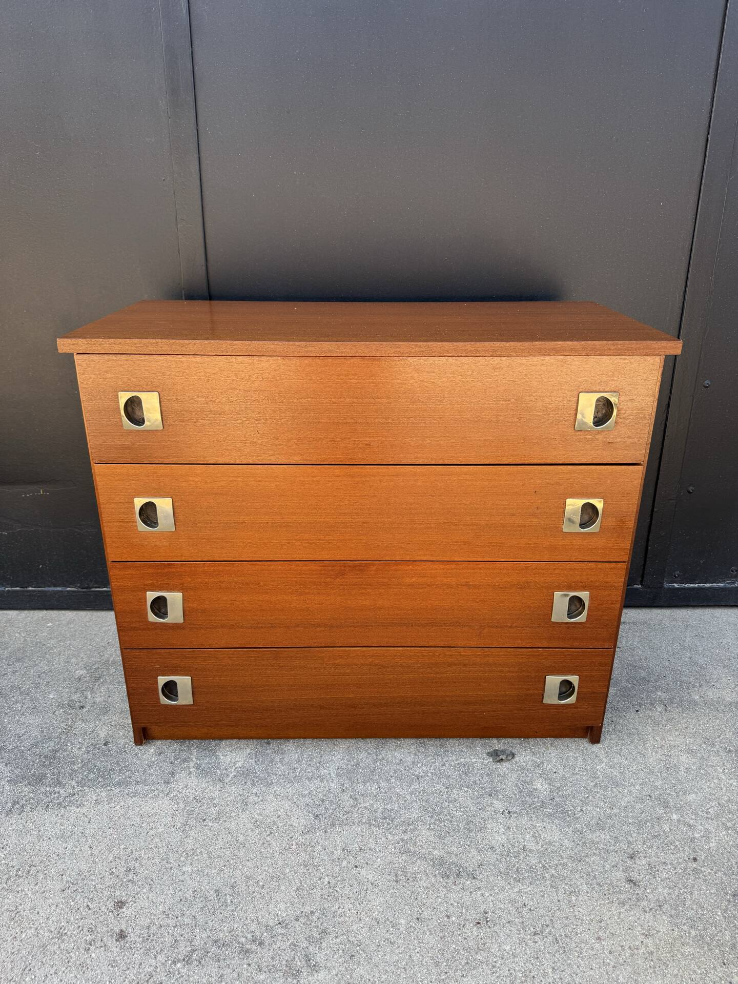 1960s teak Scandinavian style chest of drawers