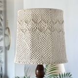 1940s floor lamp in turned wood