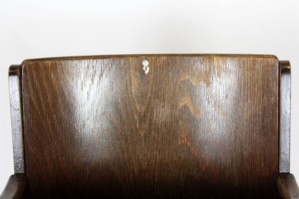 Chaise de cinéma, théâtre TON (Thonet) en bois, années 1940