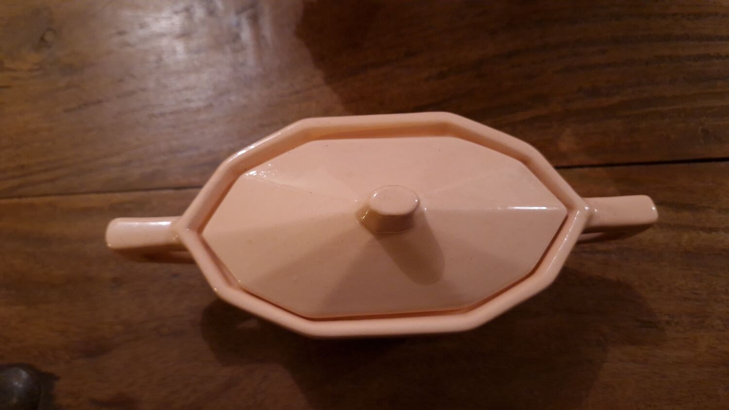 Longwy ceramic pink coffee tea set