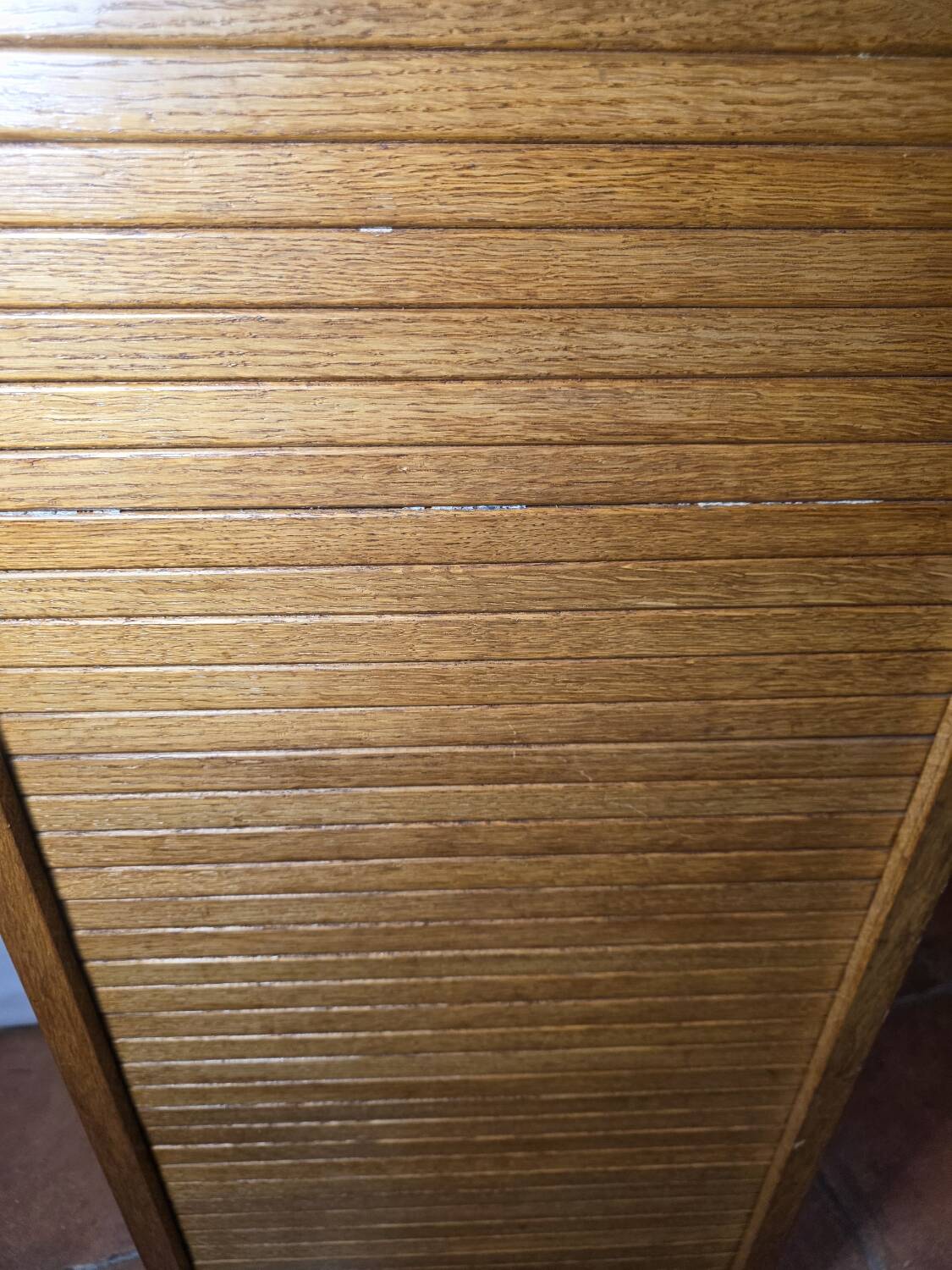 Art Deco curtain cabinet from the 1930s in oak with interior drawers, 120cm H.