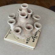 Anemone candle holder, centrepiece chandelier, raw minimalist ceramic sculpture.