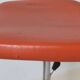 Eurosit vintage industrial workshop chair in chromed metal and orange imitation leather