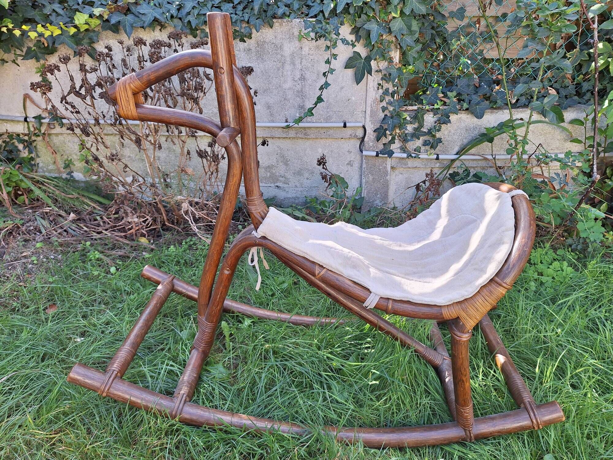 Rattan rocking horse