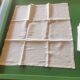 12 old damask linen napkins with a monogram