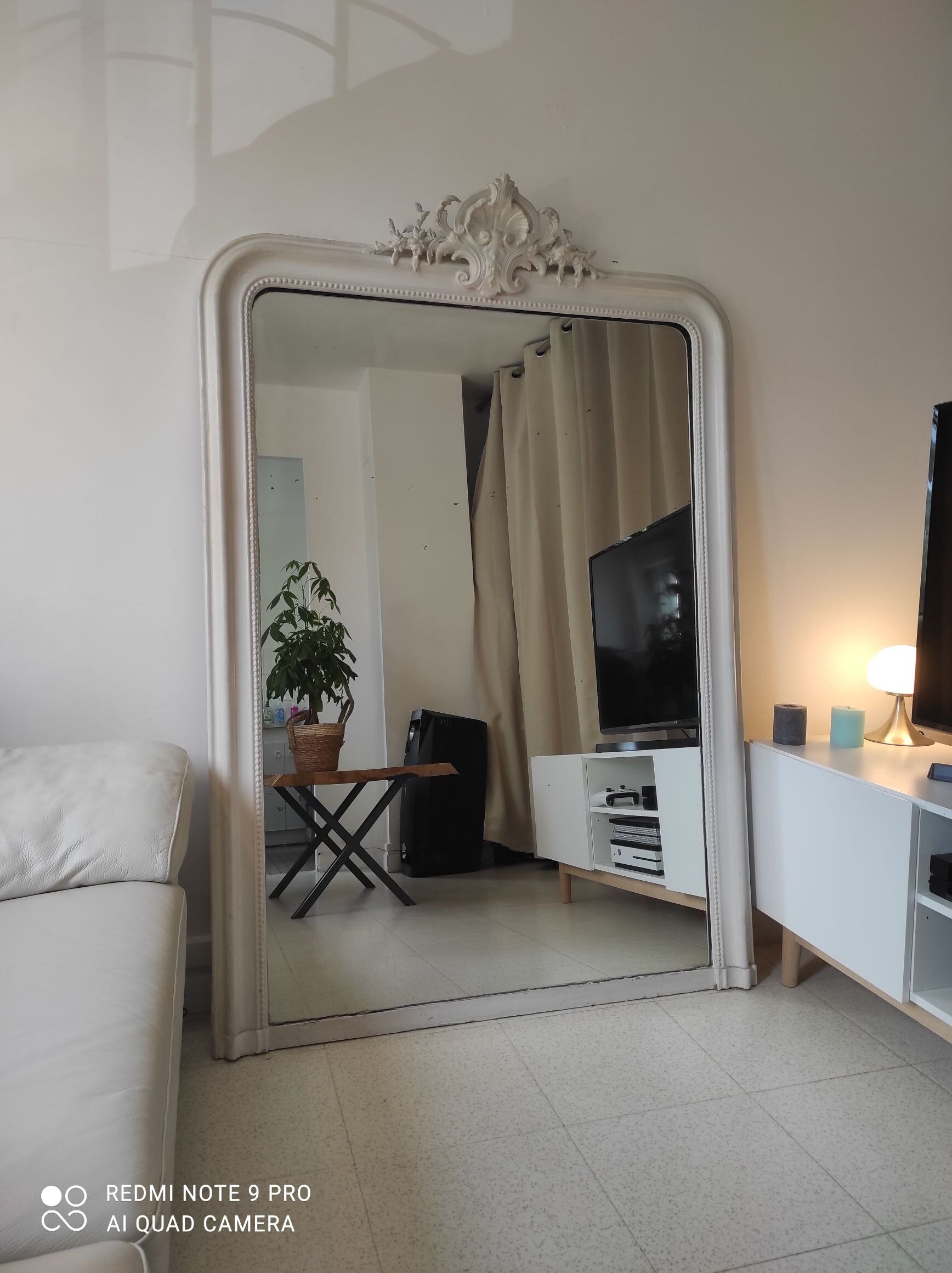 Antique pediment mirror 161/110 cm