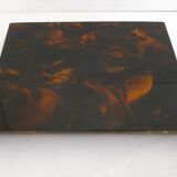 Large tortoiseshell resin tray