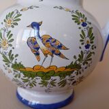 Angoulême earthenware pitcher "Le Renoleau" Moustiers decor