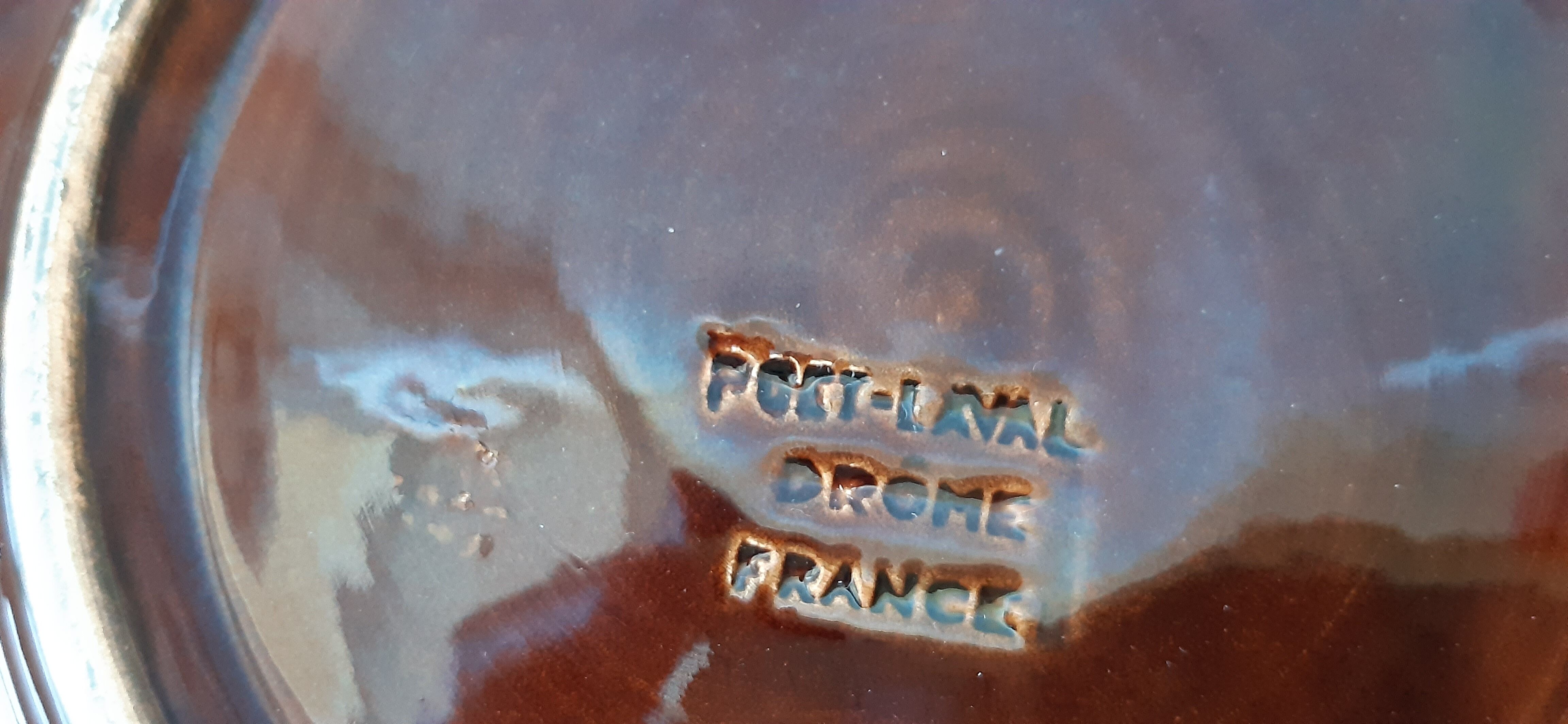 Ceramic pallet shaped dish Poët Laval Drôme 60s-70s