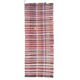 Vintage Turkish Hand-Knotted Wool Cotton Purple Kilim Runner Rug 125x322