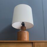 Teak table lamp by Kirk Copenhagen Denmark 1970s