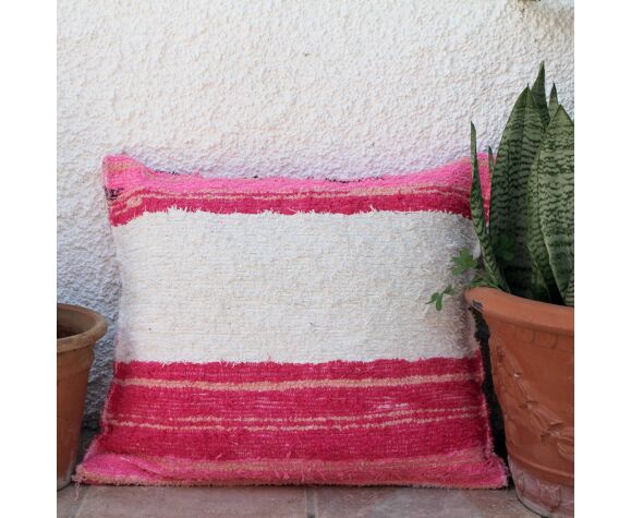Cushion Cover 60 X 60 Cm Pink White Selency Cushion Cover 60 X 60 Cm Pink White Selency