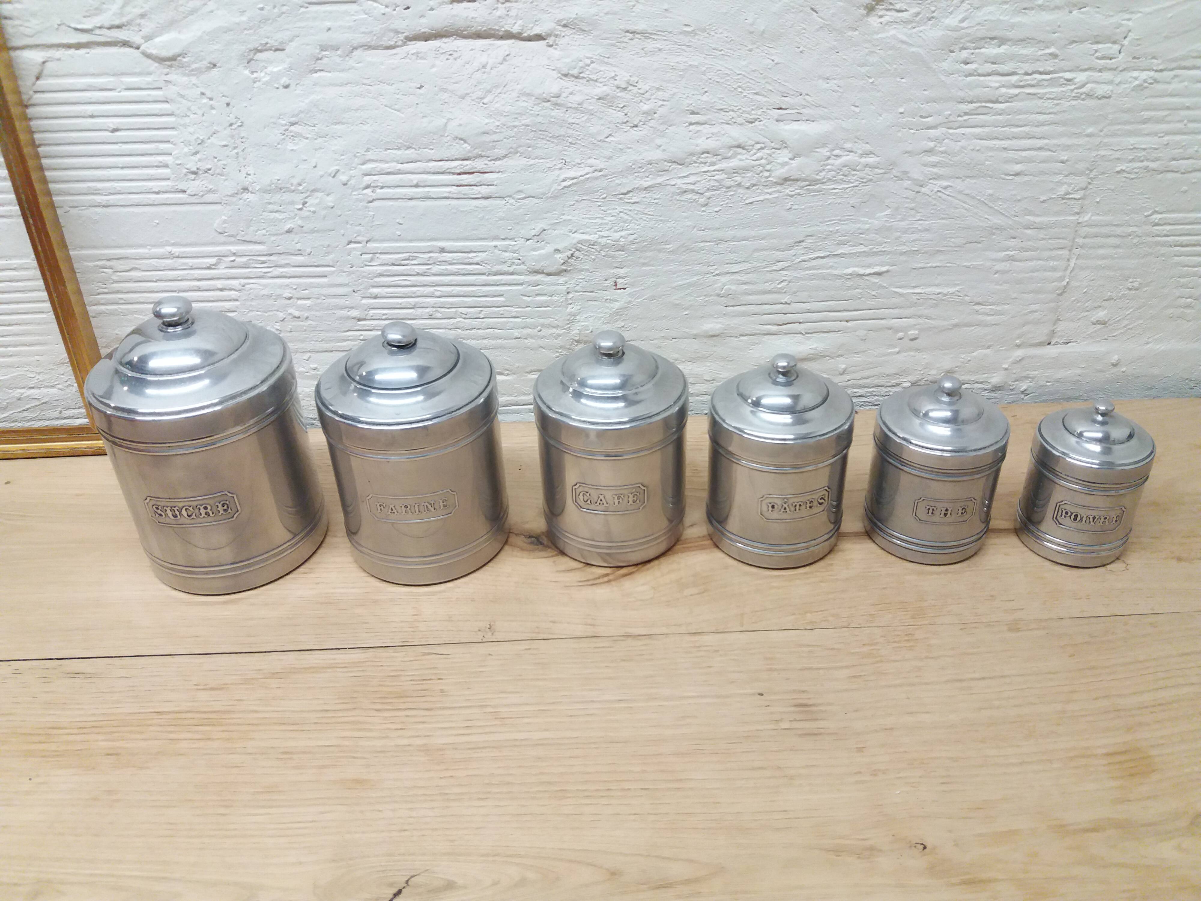 Series 6 aluminium spice jars