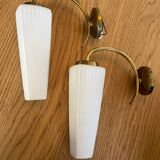 50s Opaline wall lights