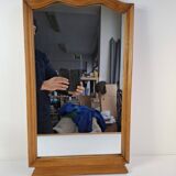 Mid-Century Walnut Mirror from 1960s Czechoslovakia, Organic Curved Frame