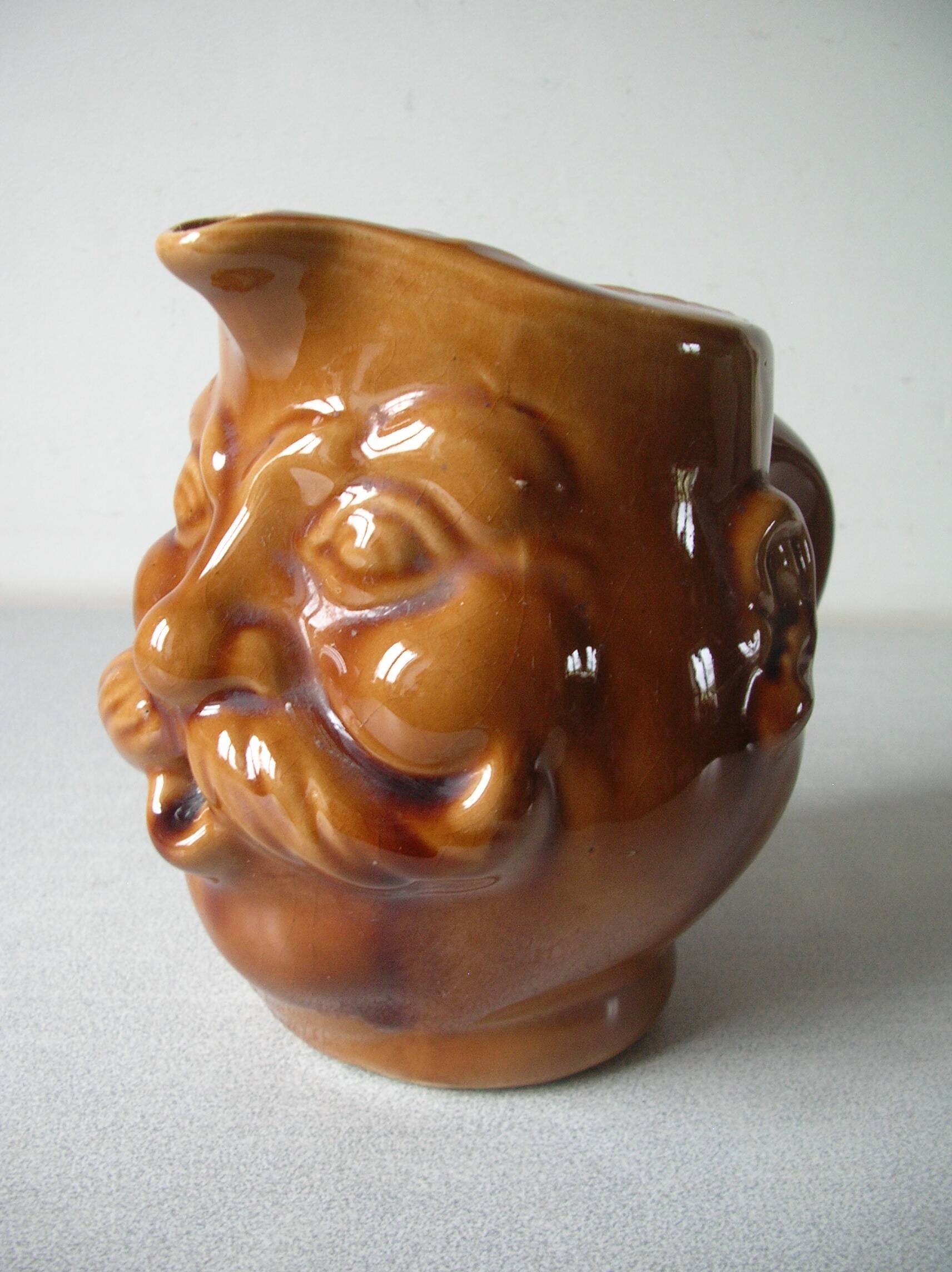 Old anthropomorphic pitcher Vins Fins Brocard Pichot jug bistro estaminet