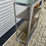 Console 3 shelves in smoked glass